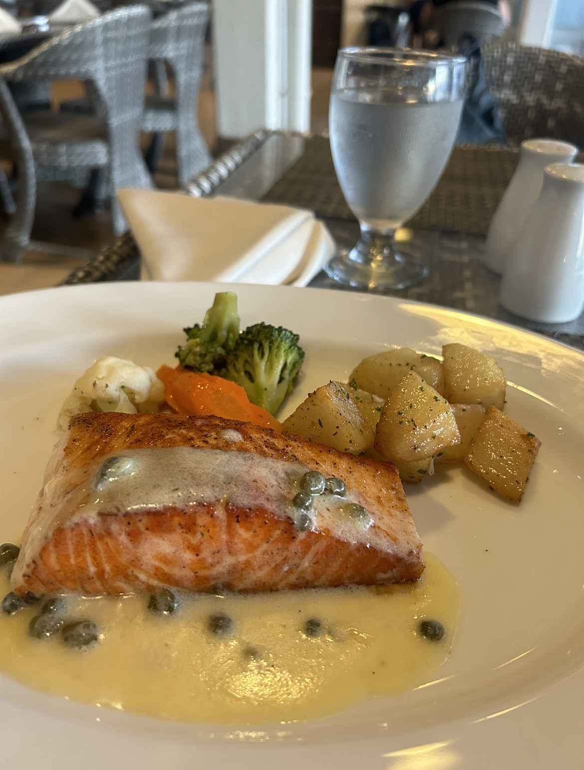 Palau Pacific Resort Pan-seared Salmon