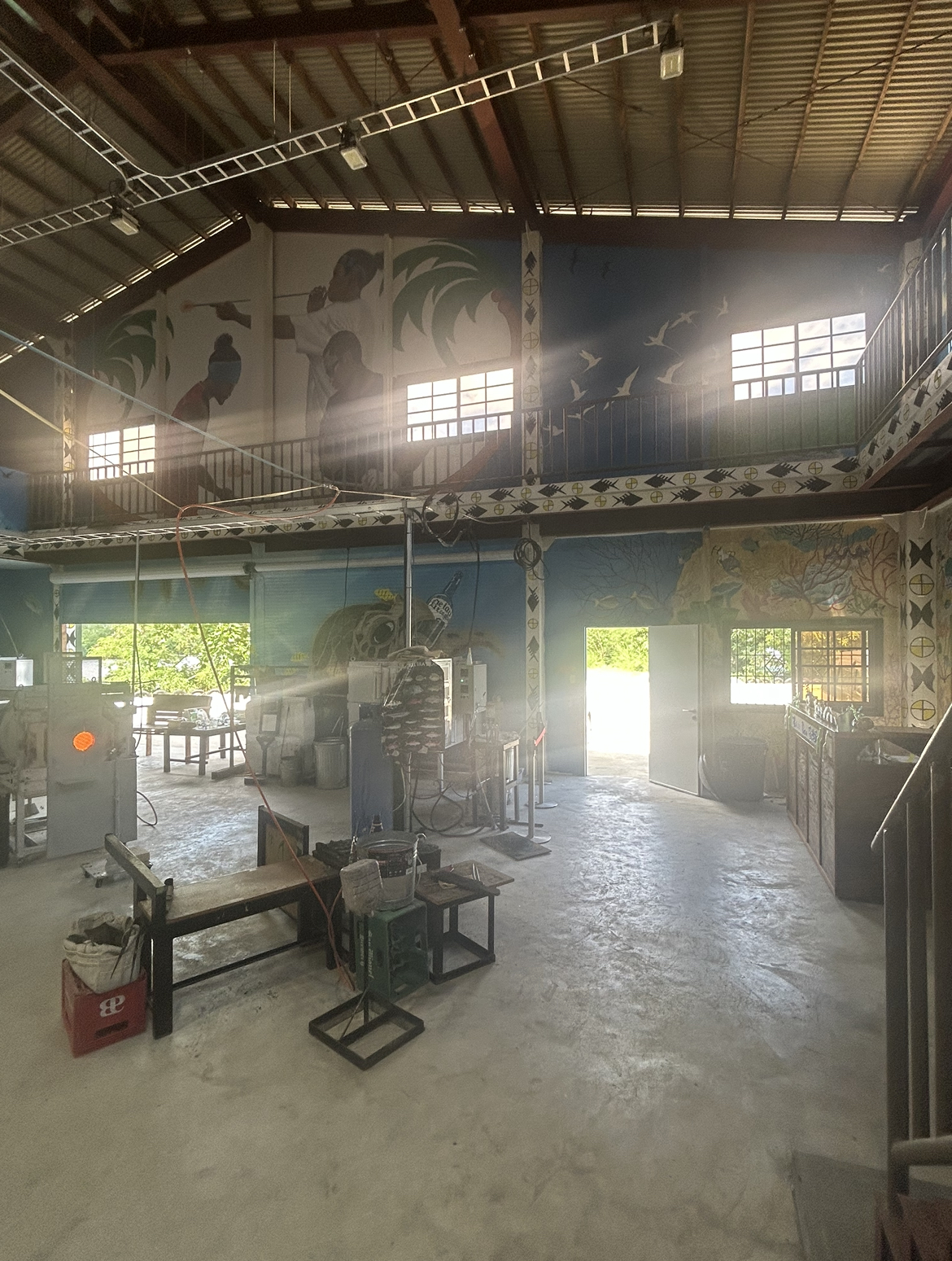 Inside Belau Eco Glass, Koror. Palau.