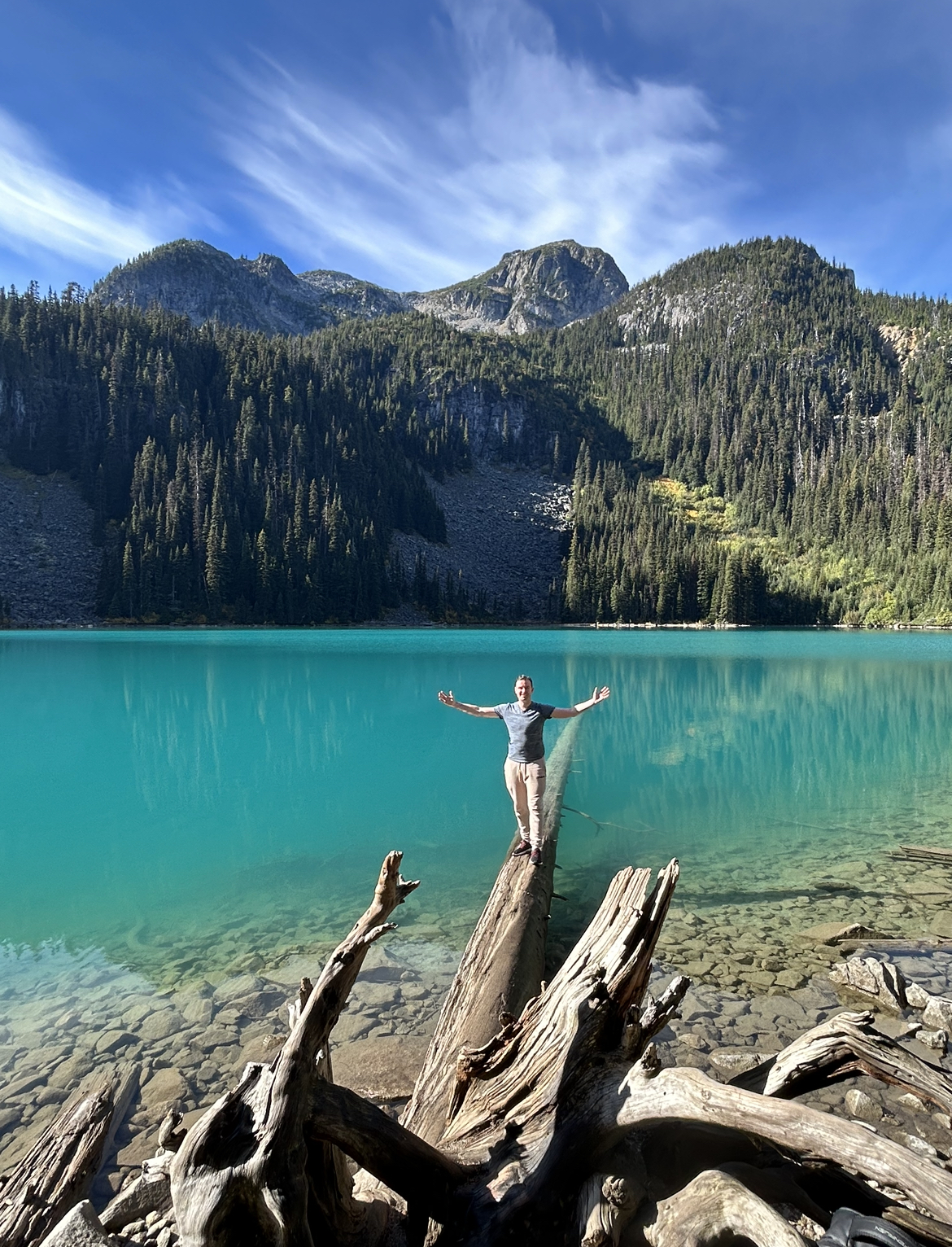 Joffre Lakes Middle Lake Log