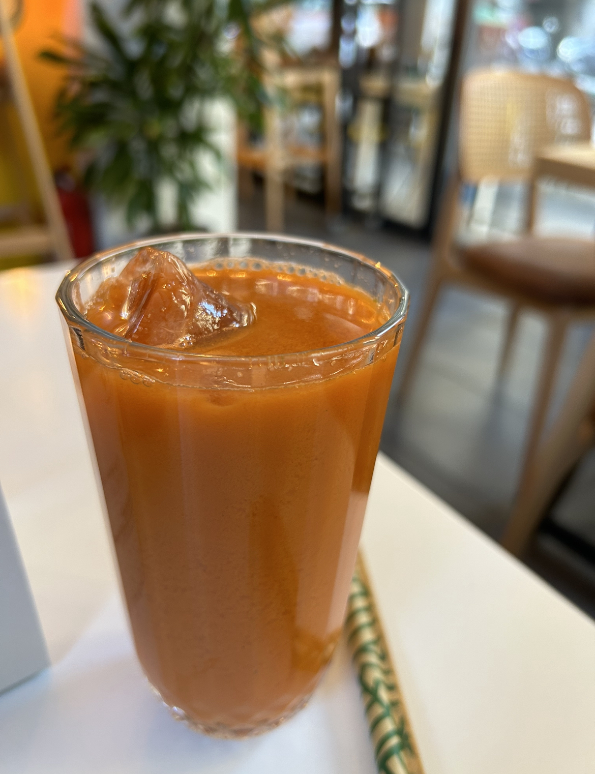 Ginger and Turmeric Juice Omprela Cafe Bar Pagkrati Athens Greece