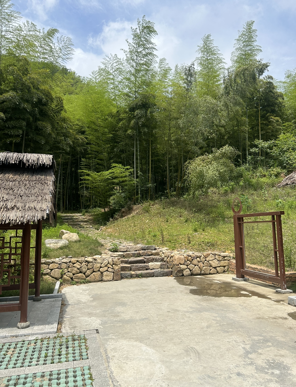 Entrance Xiaoling Ancient Trail Anji Zhejiang Province China.