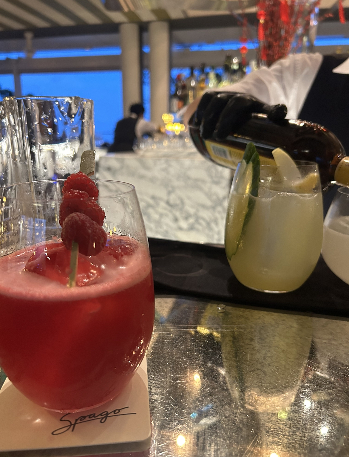 Cracklin Rosie Mocktail at Spago Bar and Lounge at Marina Bay Sands, Singapore.