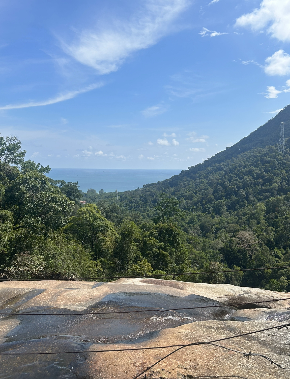 View from Plunge Pool Seven Wells Waterfall Langkawi