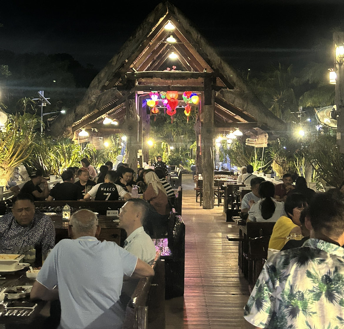 Atmosphere at Fish Farm Restaurant Langkawi, Malaysia.