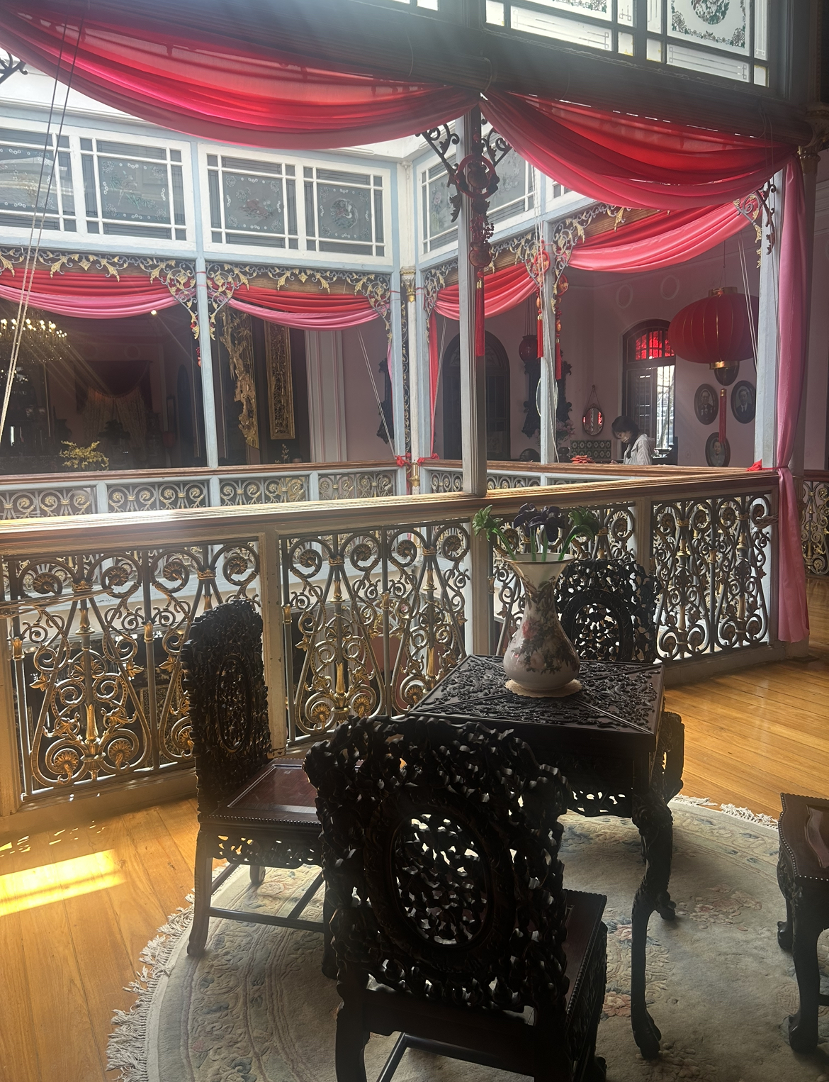 Penang Peranakan Mansion balcony overlooking courtyard.