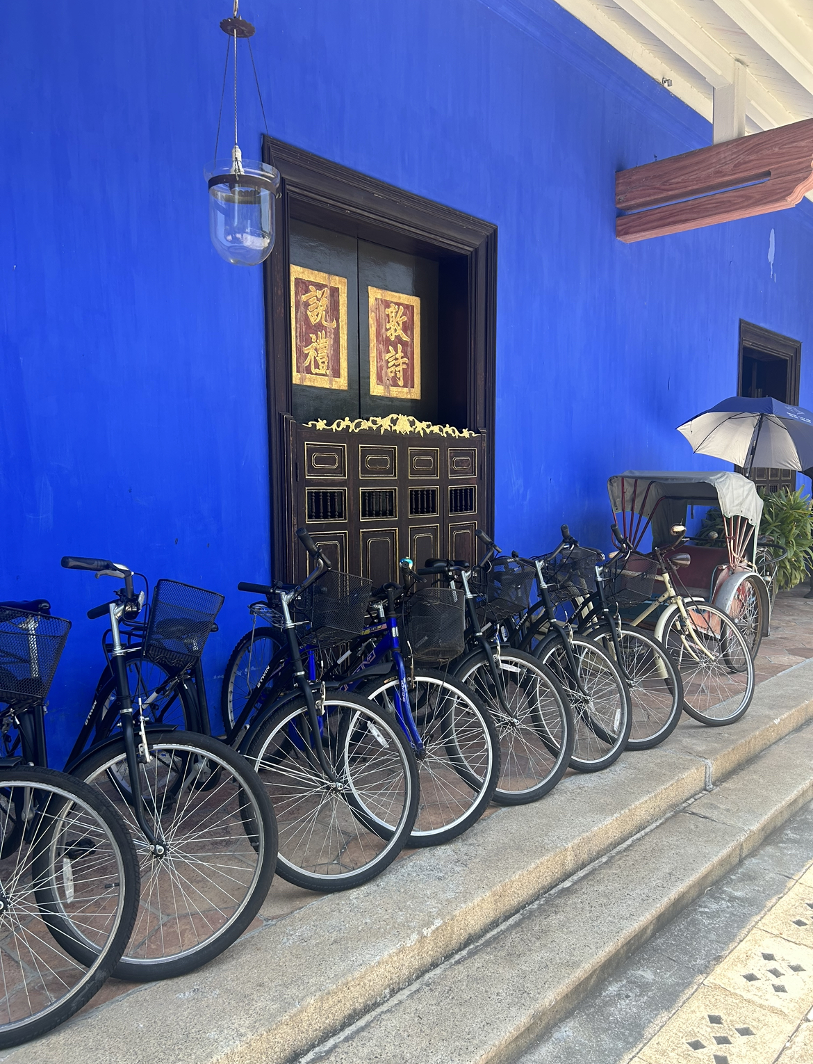 Cheong Fatt Tze Mansion Bikes Outside Penang, Malaysia.