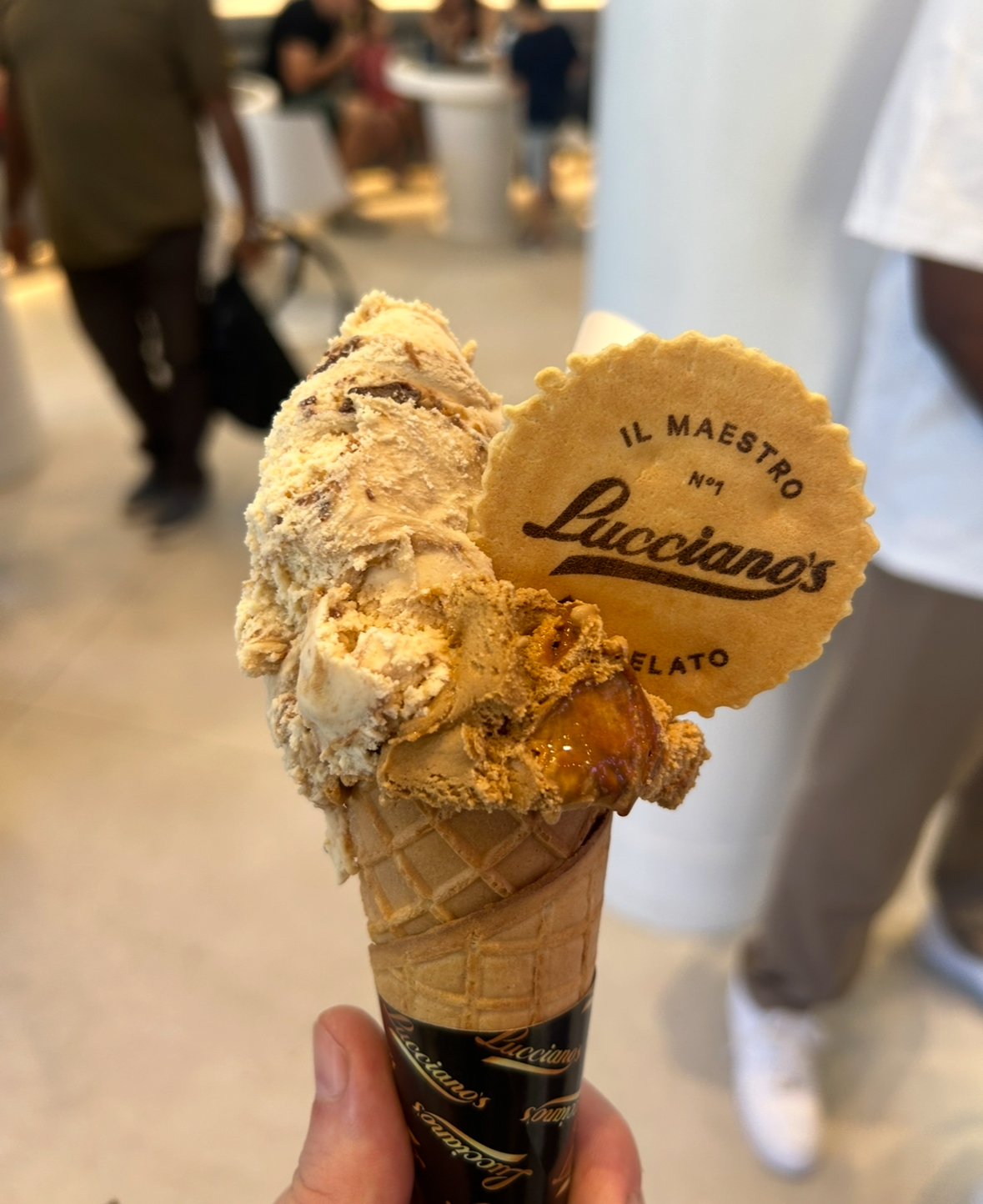 Ice-cream at Lucciano's, Barcelona.