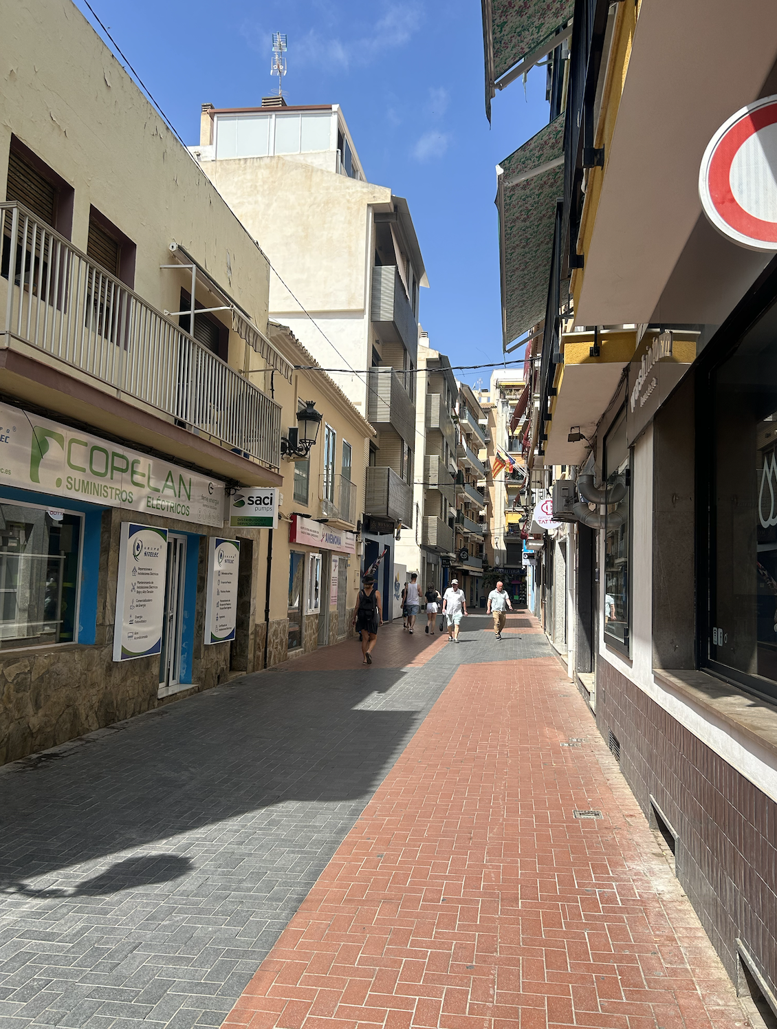 Outside the laundrette in Benidorm, Spain.